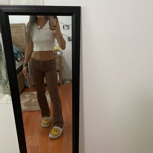 brandy white henley top